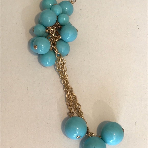 Turquoise and gold necklace - Picture 4 of 6